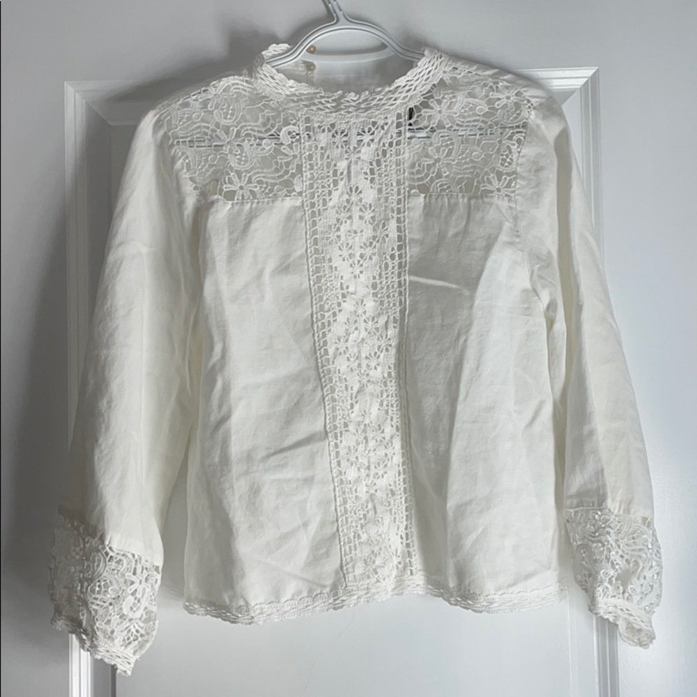 White lace long sleeve